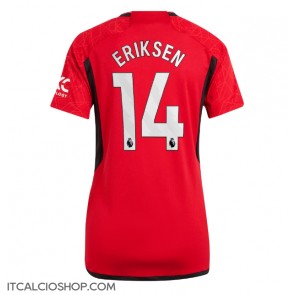 Manchester United Christian Eriksen #14 Prima Maglia Femmina 2023-24 Manica Corta